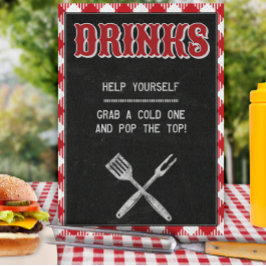 8 x 10 Bakbak BQ Birthday Drinks Bord Sign Poster