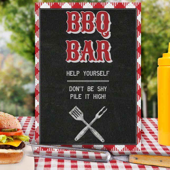 8 x 10 BBB-bak-födelsedag BBQ-tecken Pub Bord Poster (Skapare uppladdad)