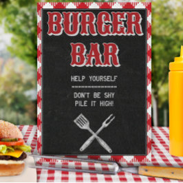 8 x 10 BBB Birthday Burger Pub Bord Sign Poster