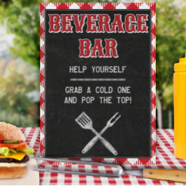 8 x 10 BBB-skylt på bakgården Beverage Pub Bord Poster