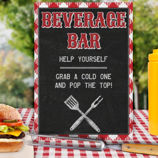8 x 10 BBB-skylt på bakgården Beverage Pub Bord Poster (Skapare uppladdad)