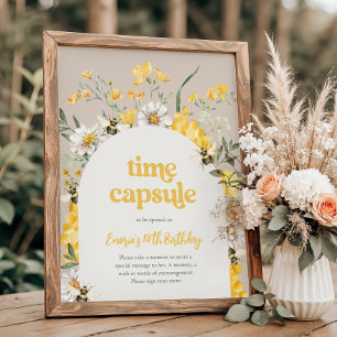 8 x 10 Bee Birthday Time Capsule-tecken
