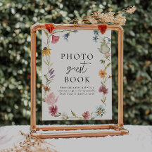 8 x 10-Blommigtars Tea Guestbook-tecken