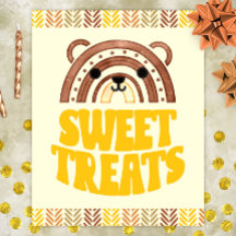 8 x 10 Boho Woodland Bear Birthday Desserts