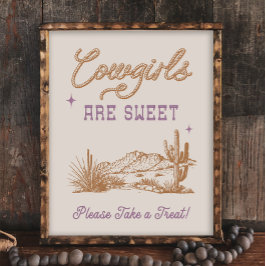 8 x 10 Cowgirl är Sweet Western Sign