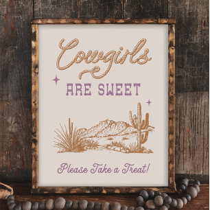 8 x 10 Cowgirl är Sweet Western Sign
