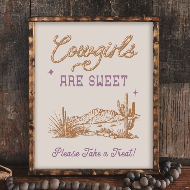 8 x 10 Cowgirl är Sweet Western Sign (Skapare uppladdad)