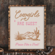 8 x 10 Cowgirl är Sweet Western Sign