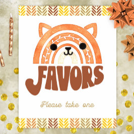 8 x 10 Favors Boho Woodland Fox Birthday Poster