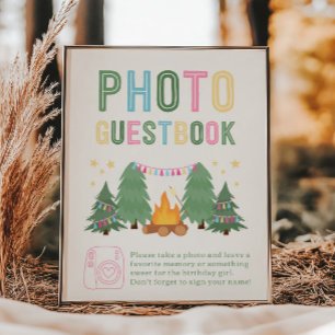 8 x 10 Flickans Camping Photo Guest Bok-tecken