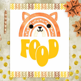 8 x 10 Food Station Boho Woodland Fox Birthday Poster