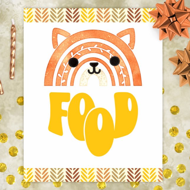 8 x 10 Food Station Boho Woodland Fox Birthday Poster (Skapare uppladdad)