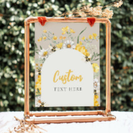 8 x 10-Gulters Blommigt Be Anpassningsbar-tecken