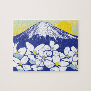 8 x 10 Mt Fuji Puzzle för blinda Pussel