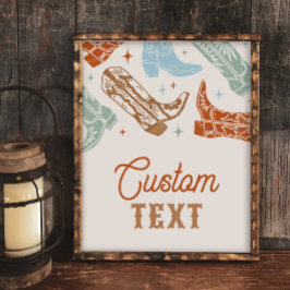 8 x 10 Redigerbart, Westernt tecken för Anpassning