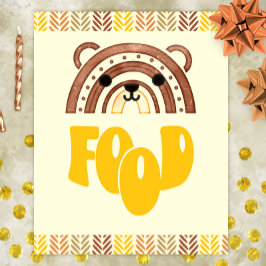 8 x 10 Station Boho Woodland Bear Birthday Poster