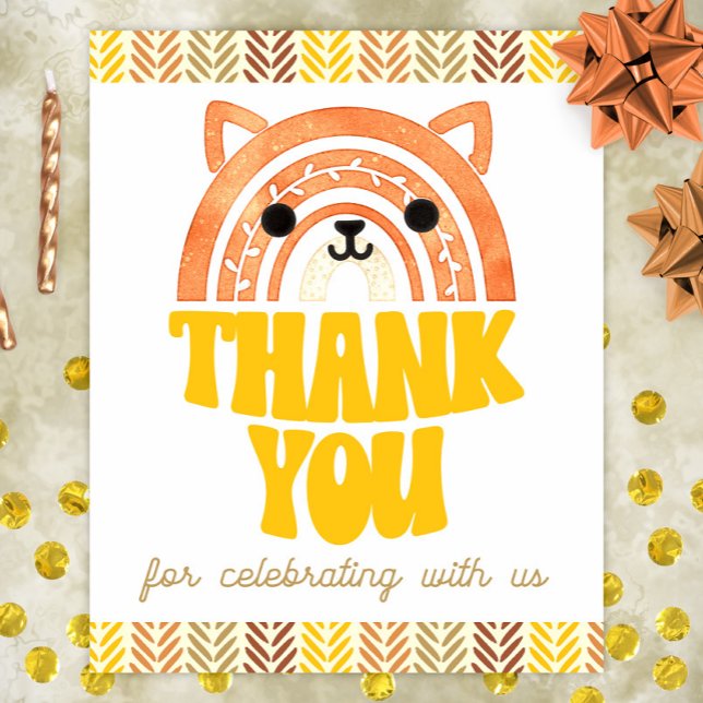 8 x 10 Tack Boho Woodland Fox Birthday Poster (Skapare uppladdad)