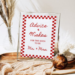 8 x 10-tums handskriven Möhippa för råd och Önskem Poster