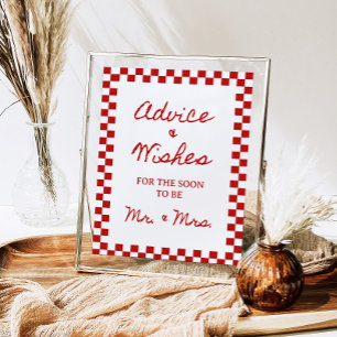 8 x 10-tums handskriven Möhippa för råd och Önskem Poster