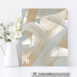 8 x 10-tums Sandy Tornado Trend Abstrakt Art Beige Canvastryck