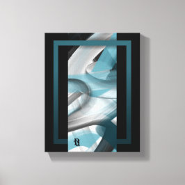 8 x 10-tums Trend Abstrakt Art Canvas Black Blue