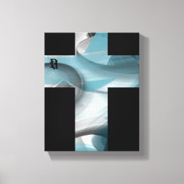 8 x 10-tums Trend Abstrakt Art Canvas Black Blue