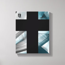 8 x 10-tums Trend Abstrakt Art Canvas Black Blue