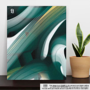 8 x 10-tums Trend Abstrakt Art Canvas Black White-
