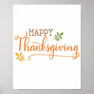 8 x 10 utskrivbara - Happy thanksgiving Poster