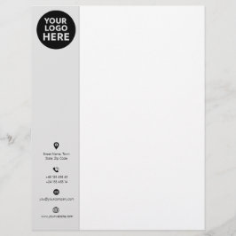 8 x 11-tums Anpassningsbar Logotyp Letterhead Brevhuvud