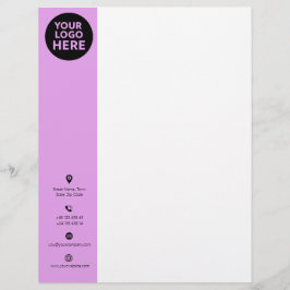 8 x 11-tums Anpassningsbar Logotyp Letterhead Brevhuvud