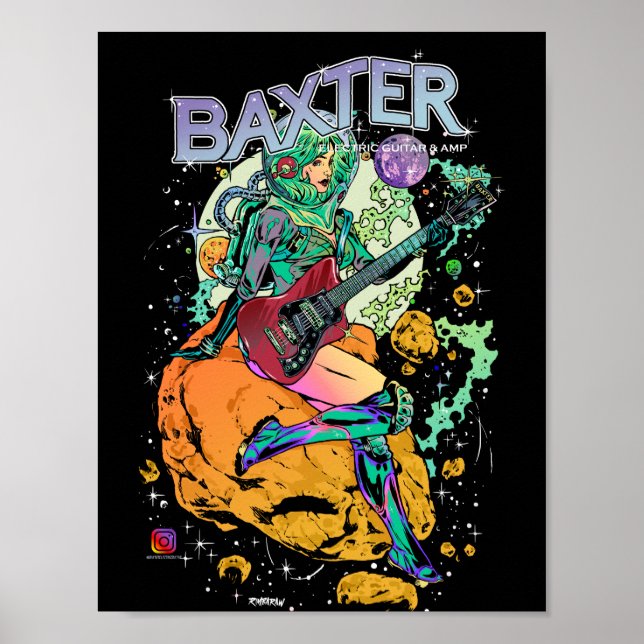 8' x 12'' Baxter Cosmonaut Poster (Framsidan)