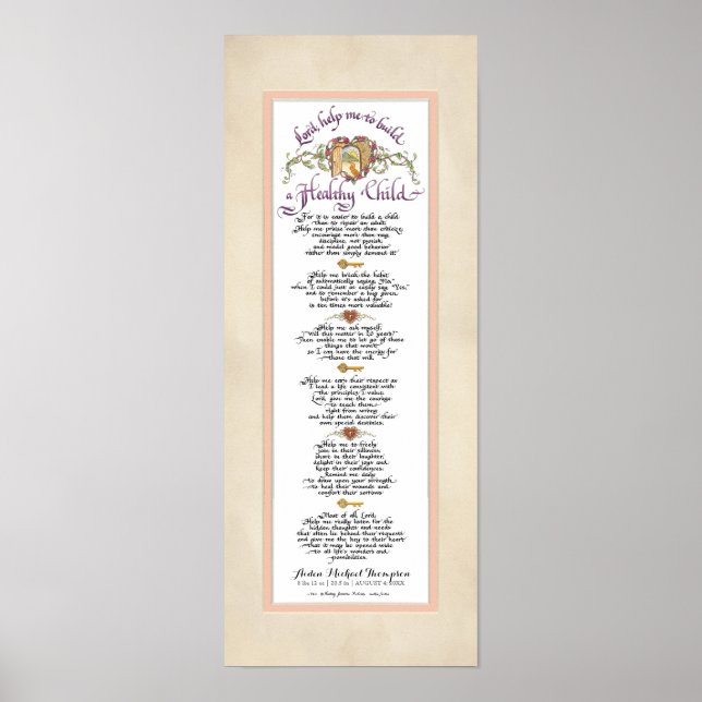 8 x 20 Bygg ett friskt barn, Avstånd  Rosa Poster (Framsidan)