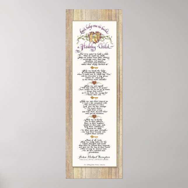 8 x 24 Bygg ett friskt barn - Barn Wood Fence Poster (Framsidan)