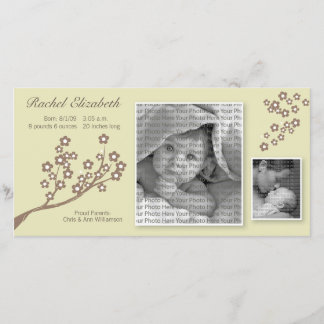8 x 4 Gren Design Birkelement Khaki/Brown Meddelande