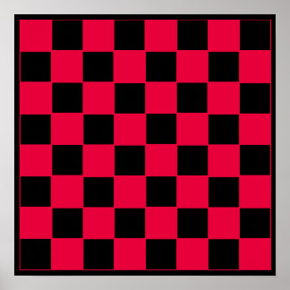 8 x 8 Checkerss MÄRKRE Board (1-1/4-tums kylskåp) Poster