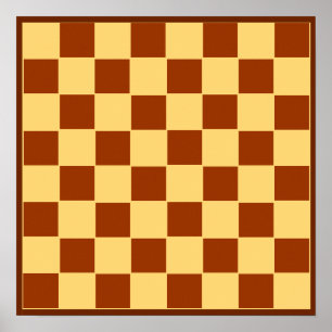8 x 8 Checkerss MÄRKRE Board (1-1/4-tums kylskåp) Poster