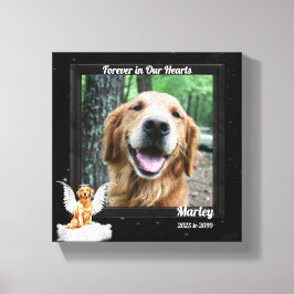 8 x 8 Golden Retreiver Angel Hund Pet Memorial Pho Canvastryck