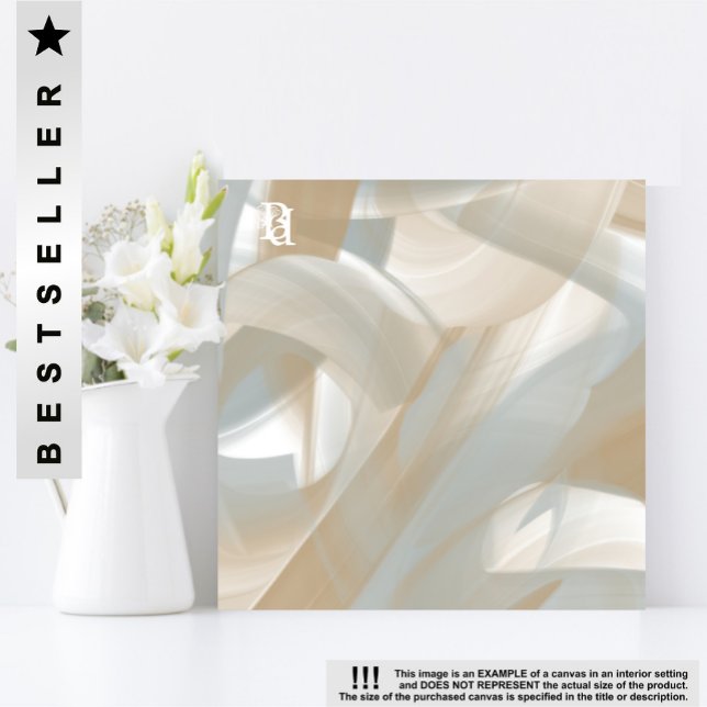 8 x 8 tum Sandy Tornado Trend Abstrakt Art Beige Canvastryck (Skapare uppladdad)