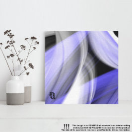 8 x 8-tums Lavender Måne Trend Abstrakt Art Violet Canvastryck