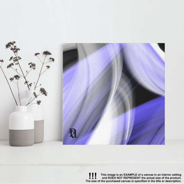 8 x 8-tums Lavender Måne Trend Abstrakt Art Violet Canvastryck (Skapare uppladdad)