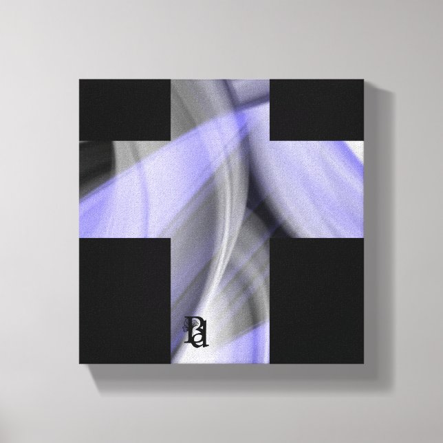 8 x 8-tums Lavender Måne Trend Abstrakt Art Violet Canvastryck (Framsida)