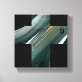 8 x 8-tums Trend Abstrakt Art Canvas Black White-G