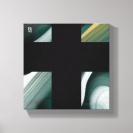 8 x 8-tums Trend Abstrakt Art Canvas Black White-G