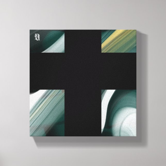 8 x 8-tums Trend Abstrakt Art Canvas Black White-G (Framsida)