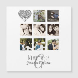 8 x PHOTO COLLAGE Newlyweds Personlig BRÖLLOP