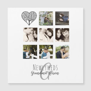 8 x PHOTO COLLAGE Newlyweds Personlig BRÖLLOP