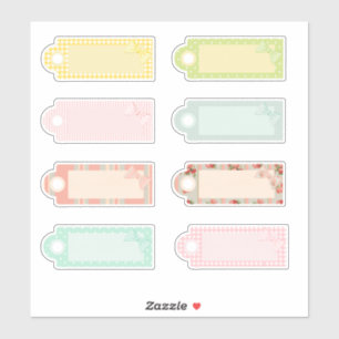 8 x Vintage Rustiska Märkre Skrapboardingkort Klistermärken