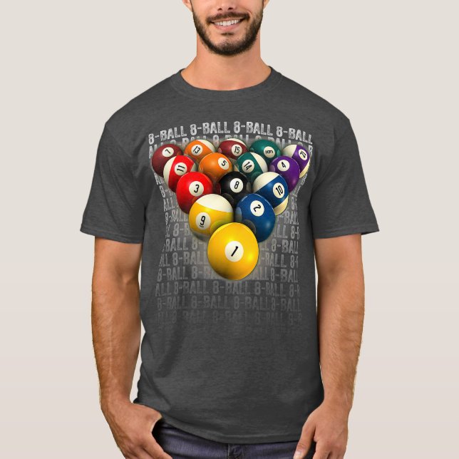 8BALL POOL TEAM Cool Design Leagues and T Shirt (Framsida)