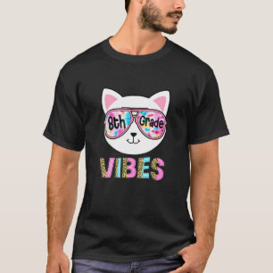 8H Grade Vibes Back O School Kattflicka Ie Dye Leo T Shirt